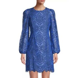 Lilly Pulitzer Georgi Lace Mini Dress Blue Size 12